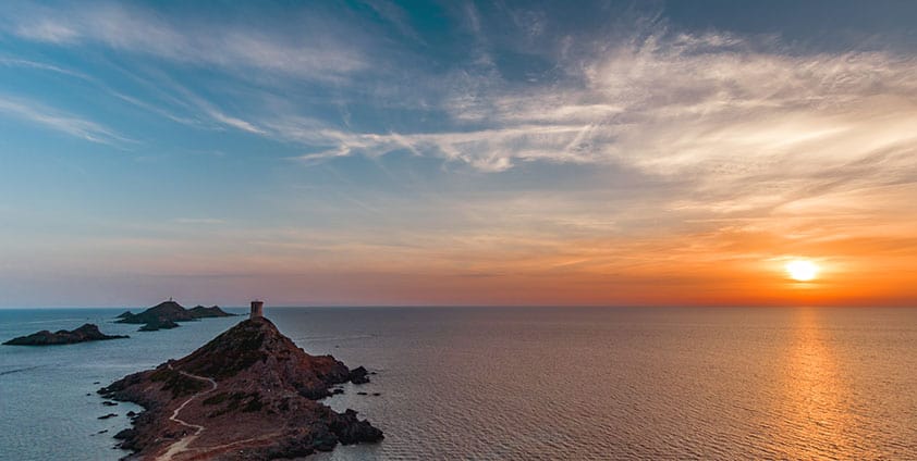 excursion mer ajaccio coucher de soleil